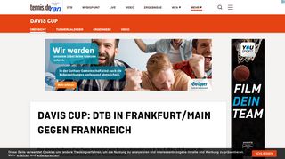 
                            8. Davis Cup: DTB in Frankfurt/Main gegen Frankreich - Tennis.de