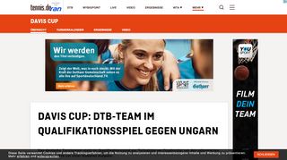 
                            5. Davis Cup: DTB-Team im Quali-Spiel gegen Ungarn - Tennis.de
