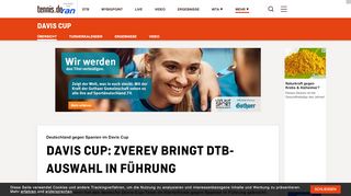 
                            7. Davis Cup: Zverev bringt DTB-Auswahl gegen Spanien in Führung
