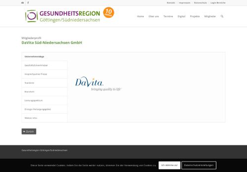 
                            9. DaVita Süd-Niedersachsen GmbH – Gesundheitsregion Göttingen ...