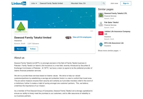 
                            6. Dawood Family Takaful limited | LinkedIn