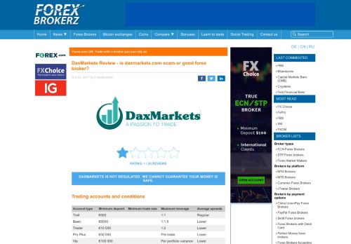 
                            10. DaxMarkets Review - is daxmarkets.com scam or good forex broker?