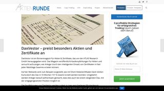 
                            12. DaxVestor - preist besonders Aktien und Zertifikate an - Aktienrunde.de