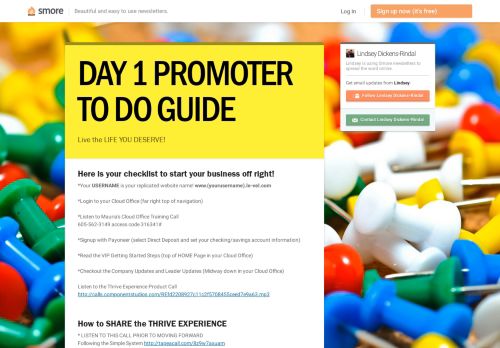 
                            4. DAY 1 PROMOTER TO DO GUIDE | Smore Newsletters