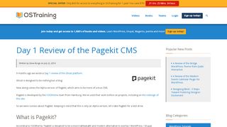 
                            12. Day 1 Review of the Pagekit CMS - OSTraining