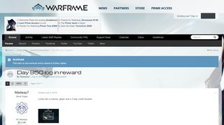 
                            4. Day 950 log in reward - General Discussion - Warframe Forums