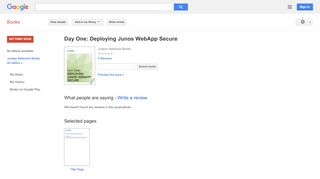 
                            11. Day One: Deploying Junos WebApp Secure