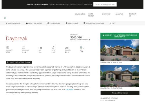 
                            11. Daybreak Floor Plan - Mandalay Homes