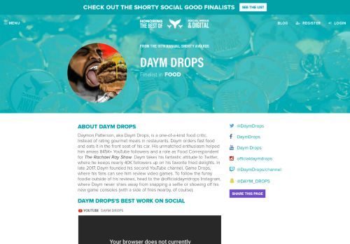 
                            12. Daym Drops - Food - The Shorty Awards