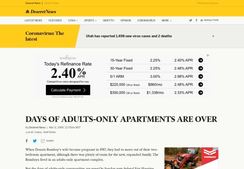 
                            7. DAYS OF ADULTS-ONLY APARTMENTS ARE OVER | Deseret News