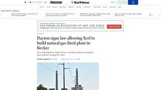 
                            10. Dayton signs law allowing Xcel to build natural gas-fired plant in ...