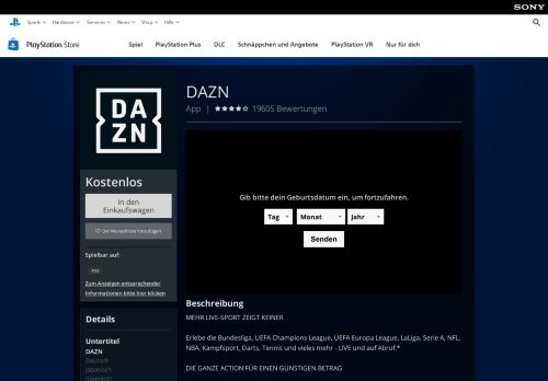 
                            2. DAZN auf PS4 | Offizieller PlayStation™Store Deutschland