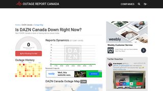 
                            8. DAZN Canada Down? Service Status, Map, Problems History - Outage ...