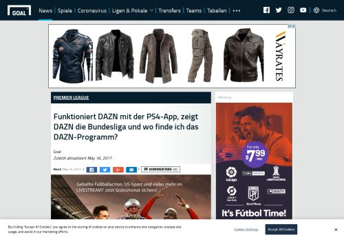 
                            4. DAZN-Fragen: PS4-App, Anmeldung, Smart TV, Bundesliga | Goal.com