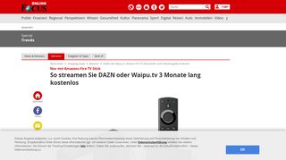 
                            8. DAZN oder Waipu.tv: Amazon Fire TV Stick kaufen und 3 Monate ...