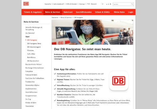 
                            9. DB Navigator: Fahrpläne, Tickets und individuelle Reisepläne