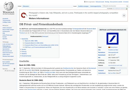 
                            12. DB Privat- und Firmenkundenbank – Wikipedia