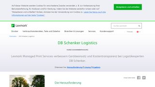 
                            10. DB Schenker Logistics | Lexmark Schweiz