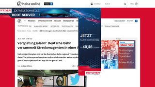 
                            12. DB Streckenagent-App: Deutsche Bahn versammelt ... - Heise