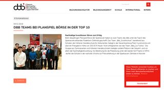 
                            12. dbb Teams bei Planspiel Börse in der Top 10 - Detailseite Aktuelles ...