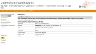 
                            10. DBIS - ZB MED / Medizinische Abteilung der USB Köln | ZB MED ...