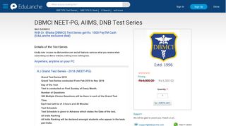 
                            7. DBMCI NEET-PG, AIIMS, DNB Test Series | EduLanche