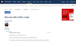 
                            8. dbo user with a NULL Login - SQL Server Central