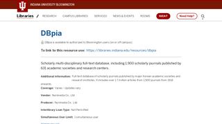 
                            10. DBpia | Indiana University Libraries