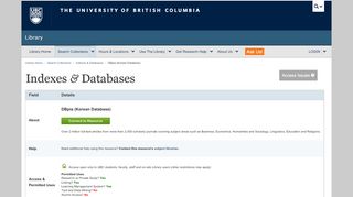 
                            4. DBpia (Korean Database) - Indexes & Databases | UBC Library Index ...