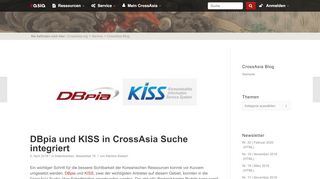 
                            5. DBpia und KISS in CrossAsia Suche integriert - CrossAsia