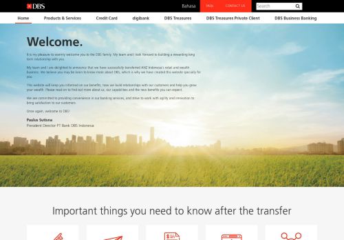 
                            2. DBS ANZ Transfer | Welcome to DBS, Key milestones ... - DBS Bank