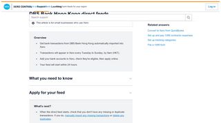 
                            11. DBS Bank Hong Kong direct feeds - Xero Central