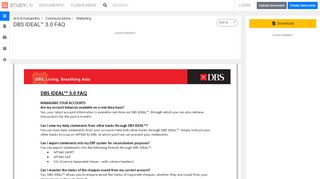 
                            12. DBS IDEAL™ 3.0 FAQ - studylib.net