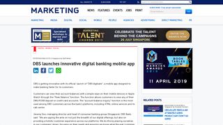 
                            8. DBS launches innovative digital banking mobile app | Marketing ...