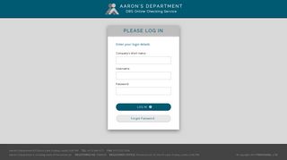 
                            11. DBS - Log in - Aaron's Department