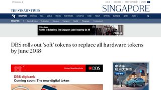 
                            13. DBS rolls out 'soft' tokens to replace all hardware tokens by June 2018 ...