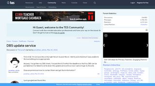 
                            8. DBS update service | TES Community