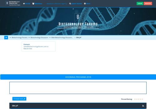 
                            12. Dbt jrf - BiotechnologyForums