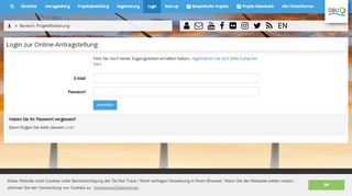 
                            10. DBU - Login zur Online-Antragstellung | Projektförderung