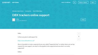 
                            13. DBX trackers online support – 22seven | Help Centre