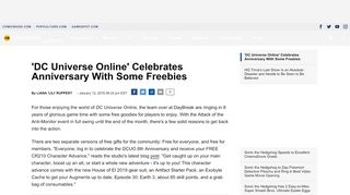 
                            10. 'DC Universe Online' Celebrates Anniversary With Some Freebies