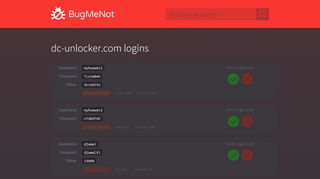 
                            2. dc-unlocker.com passwords - BugMeNot