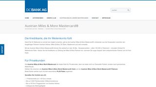 
                            3. DCBank AG | Austrian Miles & More Mastercard® - bei der DC Bank AG