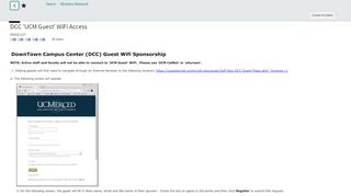 
                            7. DCC 'UCM Guest' WiFi Instructions - ServiceNow