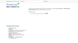 
                            8. Dccape.org Error Analysis (By Tools) - WebsiteSuccessTools.com