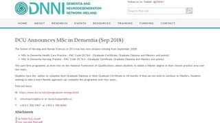 
                            10. DCU Announces MSc in Dementia (Sep 2018) | Dementia and ...