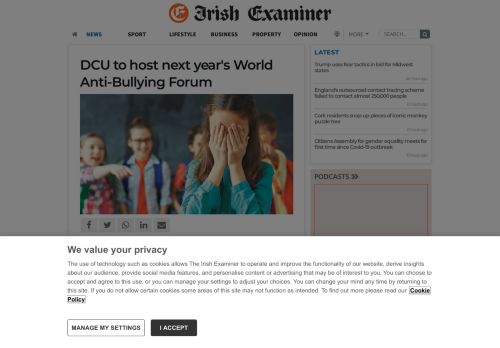 
                            11. DCU to host next year's World Anti-Bullying Forum | Irish ...
