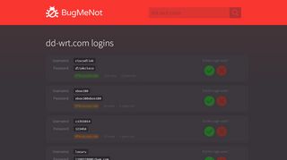 
                            11. dd-wrt.com logins - BugMeNot