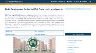 
                            4. DDA Portal Login www.dda.org.in Delhi Development Authority