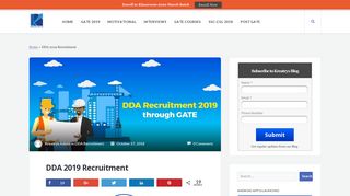 
                            5. DDA Recruitment 2019 | DDA Vacancies, Login, Qualification, Last Date